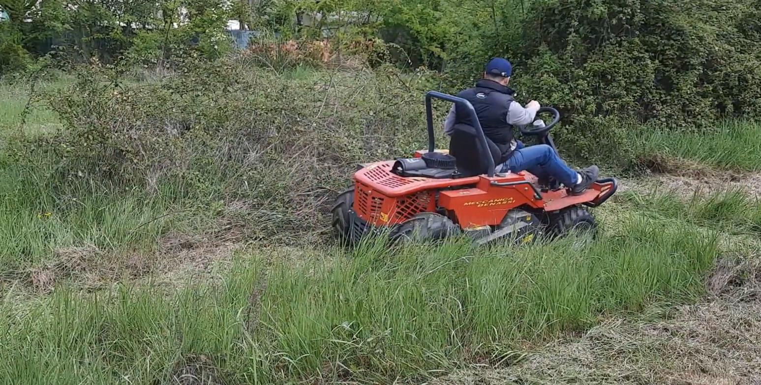 The 4x4 flail mower working alongside a rural paddock