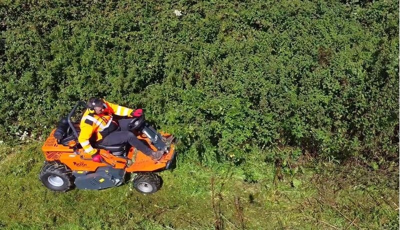 The 4x4 flail mower clearing an Auckland rural block