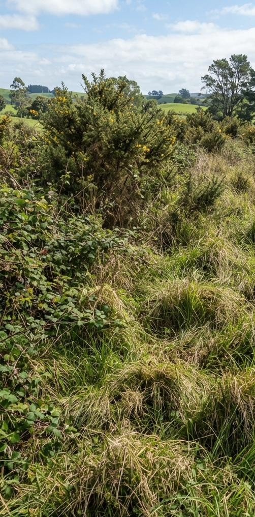 Gorse hedge before mowing