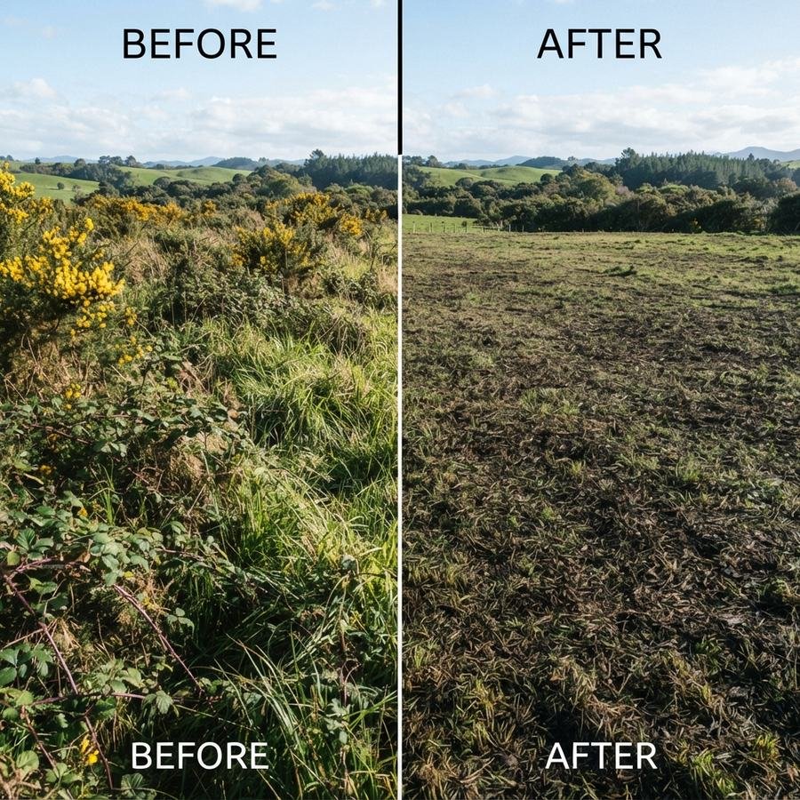 Overgrown section cleared for development